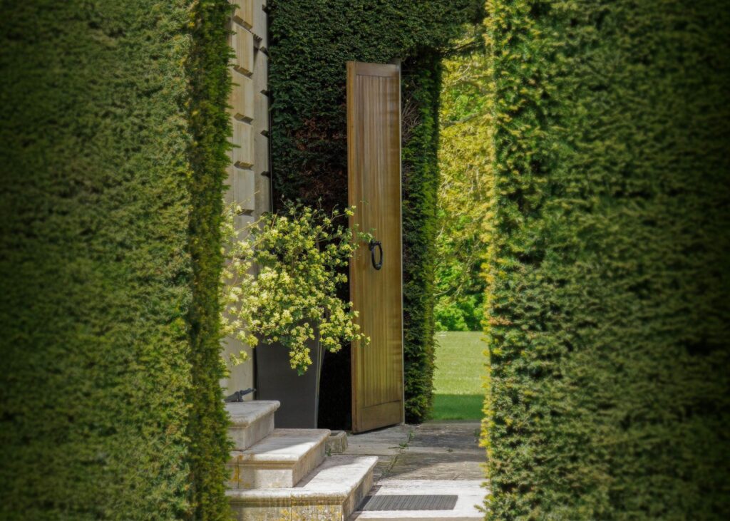 Hedge with doorway